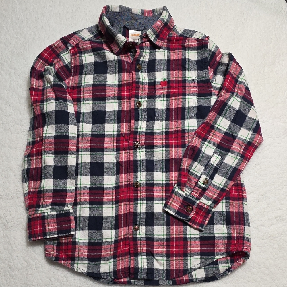 Gymboree Red and Blue Plaid Button Down Shirt
